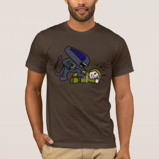 Camiseta Alienígena contra o soldado