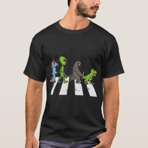 Camiseta Alienígena da Unicórnio Sloth Trex Atravessando Es