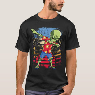 Camiseta Alienígena Dabbing Havaiano Divertido OVNI Havaí P