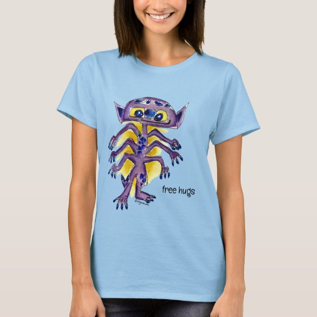 Camiseta Alienígena de Abraços Grátis (Frente)