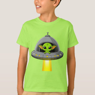 Camiseta Alienígena de Desenho Adorável