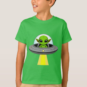 Camiseta Alienígena de desenho animado adorável