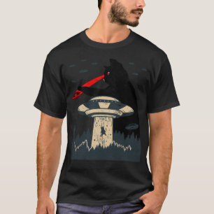 Camiseta Alienígena De Olhos De Gato Engraçado