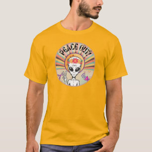 Camiseta Alienígena De Paz! T-Shirt Divertido