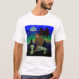 Camiseta Alienígena de Pé Grande Criptid Mothman UFO Chupac