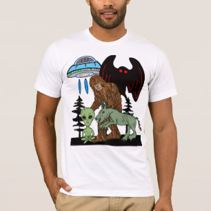 Camiseta Alienígena de Pé Grande Criptid Mothman UFO Chupac