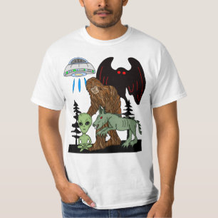 Camiseta Alienígena de Pé Grande Criptid Mothman UFO Chupac