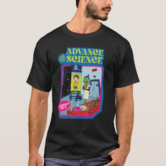 Camiseta Alienígena de Pet do Professor de Ciências Avançad (Frente)