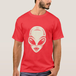 Camiseta Alienígena de um desenho da cabeça humana