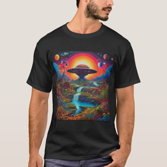 Camiseta Alienígena do Dreamscape Psychedelic (Frente)