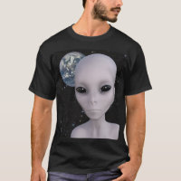 Alienígena do Extraterrestrial com terra no fundo