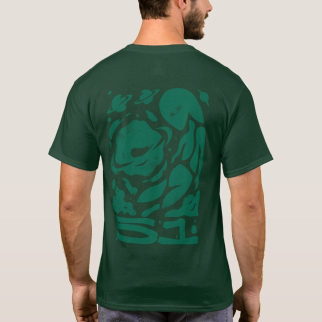 Camiseta Alienígena e buracos negros (Verso)