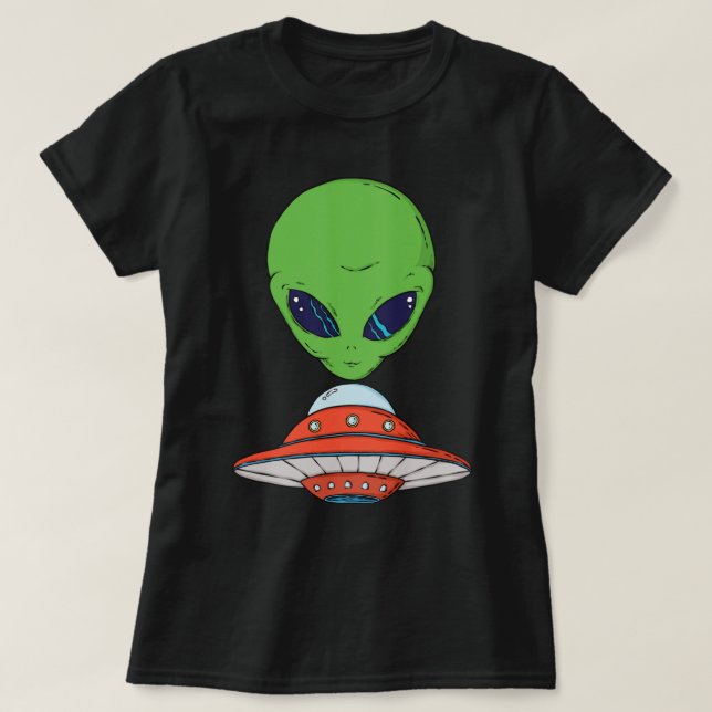 Camiseta Alienígena e espaçamento (Frente do Design)