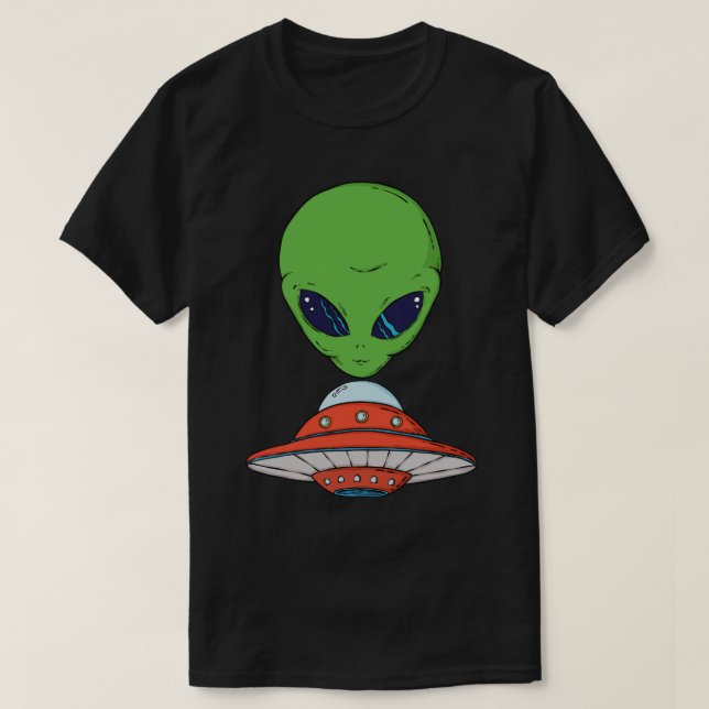 Camiseta Alienígena e espaçamento (Frente do Design)