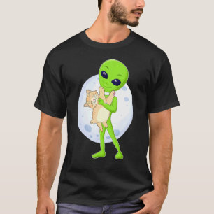 Camiseta Alienígena E O Gato Ufo 51 Área Eu Sempre Acredite