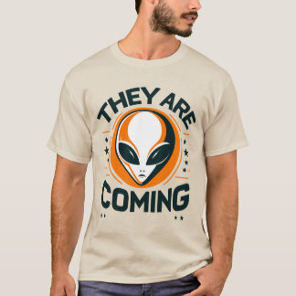 Camiseta alienígena eles estão vindo