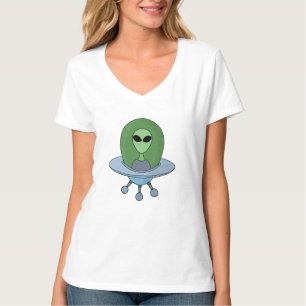 Camiseta Alienígena em sua nave espacial