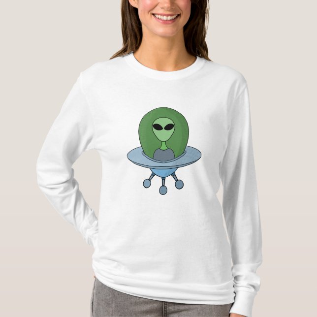 Camiseta Alienígena em sua nave espacial (Frente)
