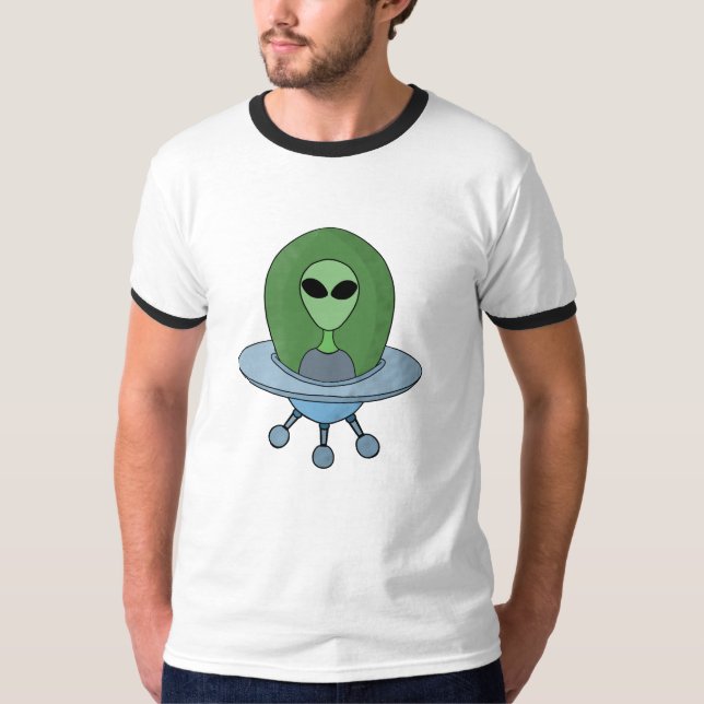 Camiseta Alienígena em sua nave espacial (Frente)