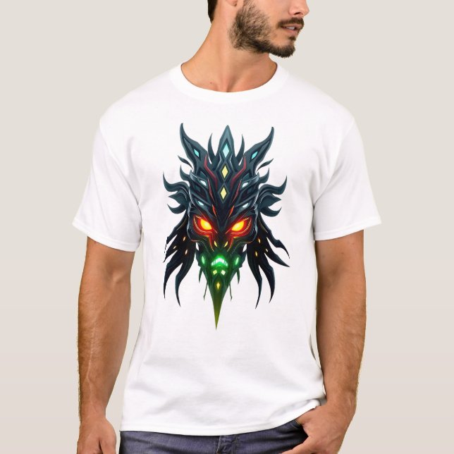 Camiseta Alienígena Energy Core Tribal Mask Tee (Frente)