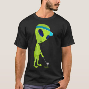 Camiseta Alienígena Engraçada Jogando Golf Parody Golfer OF
