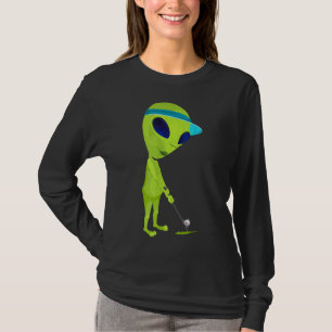 Camiseta Alienígena Engraçada Jogando Golf Parody Golfer OF