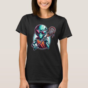 Camiseta Alienígena Engraçada Lax Lacrosse Homens Meninos J