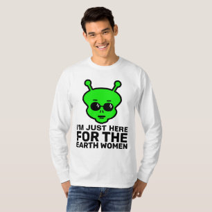 CAMISETA ALIENÍGENA ENGRAÇADA MENS T-SHIRTS,