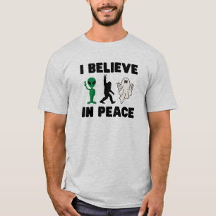 Camiseta Alienígena engraçada Pé Grande e T-shirt Fantasma