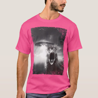 Camiseta Alienígena Engraçada Ufo Chicken Chicken Graphic S