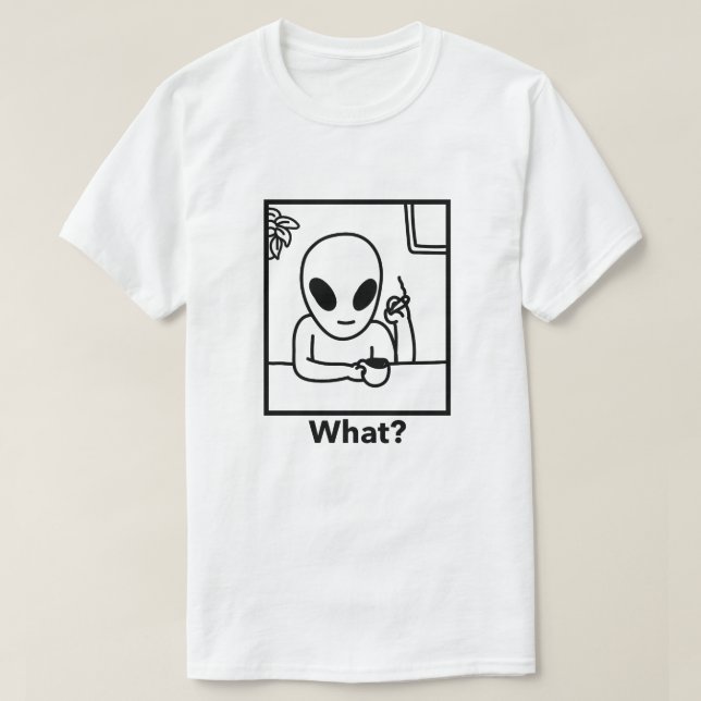 Camiseta Alienígena Engraçado (Frente do Design)