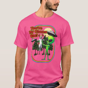 Camiseta Alienígena Engraçado Jack Russel Você é Escolhido 