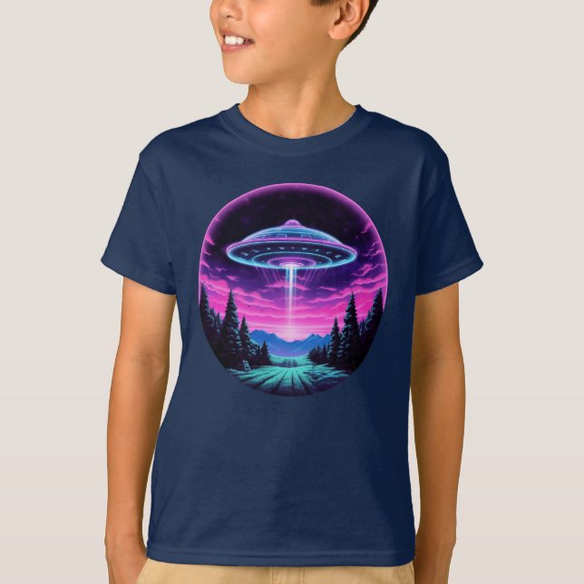 Camiseta Alienígena Espacial Retrofuturista (Frente)