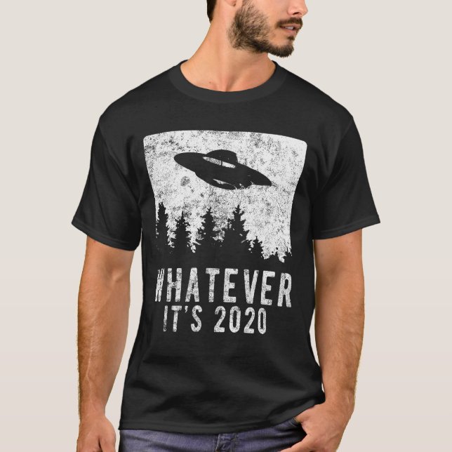Camiseta Alienígena Espacial Sarcástica OVNI Qualquer Que S (Frente)