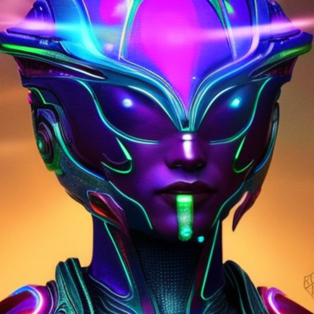 Camiseta Alienígena Espaço Futurístico Linda cor T-Shirt (Criador carregado)