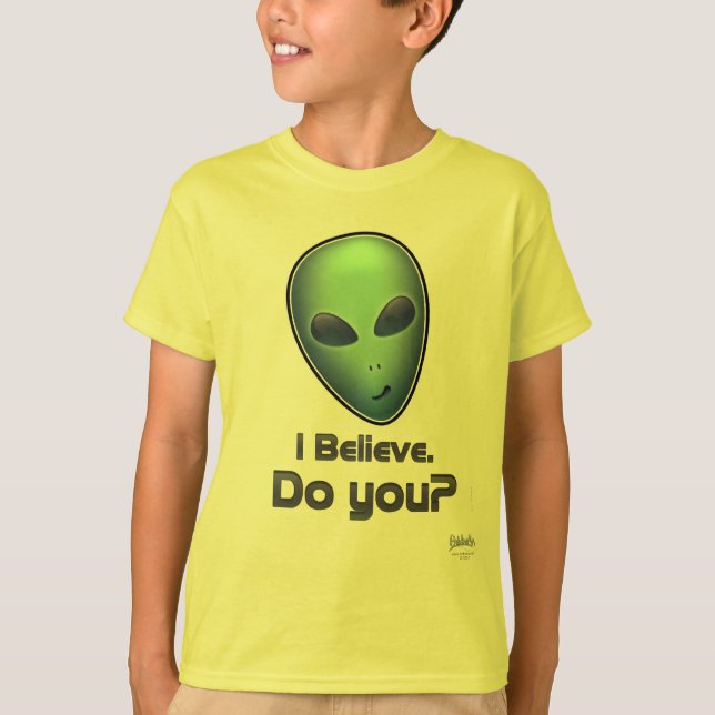 Camiseta Alienígena: Eu acredito. Faz você? T-shirt dos (Frente)