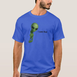 Camiseta Alienígena eu vi aquele jesus meme