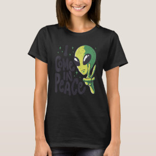 Camiseta Alienígena Eu Vim Em Paz OVNI Space Galaxy Engraça
