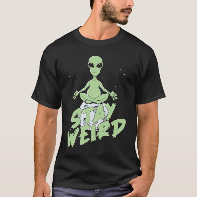Camiseta Alienígena extraterrestre, nave espacial Saucer, M (Frente)