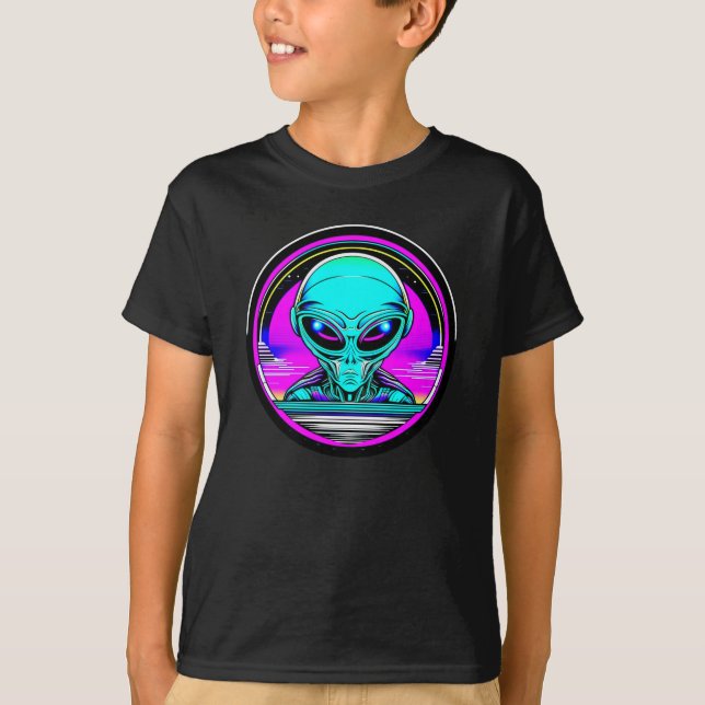 Camiseta Alienígena Extraterrestre Voando um OVNI (Frente)