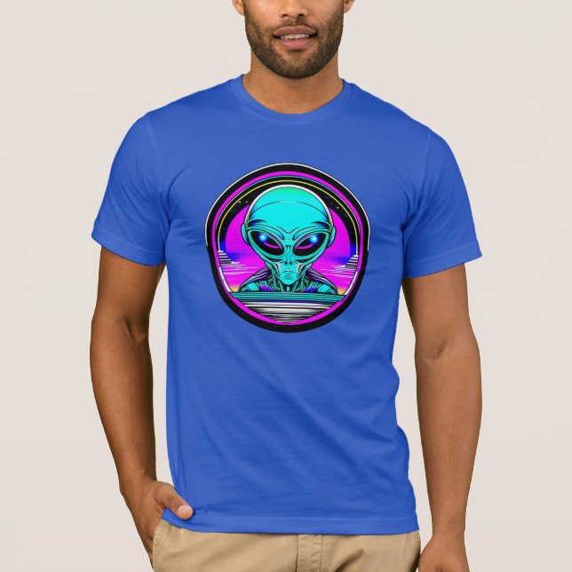Camiseta Alienígena Extraterrestre Voando um OVNI (Frente)