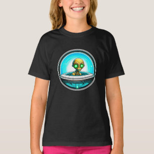 Camiseta Alienígena Extraterrestre Voando um OVNI