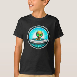 Camiseta Alienígena Extraterrestre Voando um OVNI