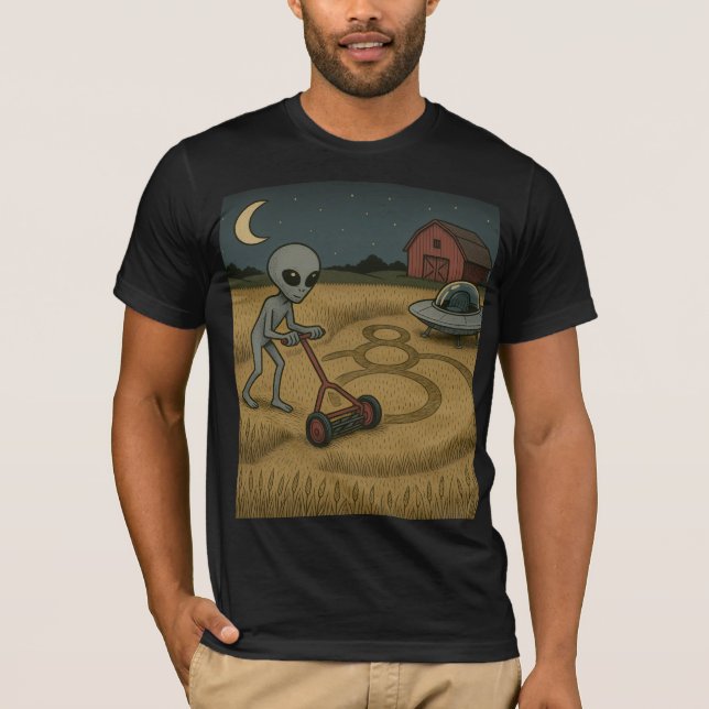 Camiseta Alienígena Faz Círculos De Culturas Divertirem Ciê (Frente)