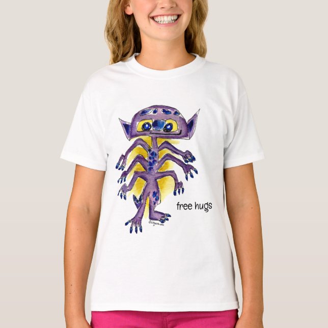Camiseta Alienígena Free Hugs (Frente)