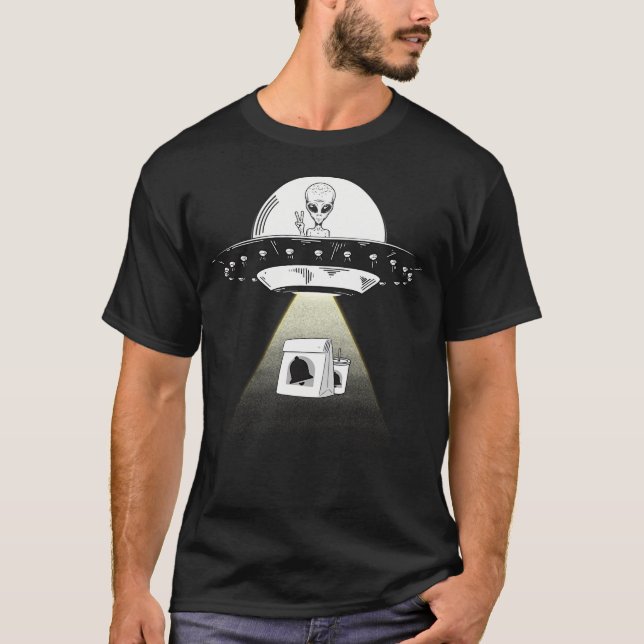 Camiseta Alienígena gosta de Comida rápida (Frente)