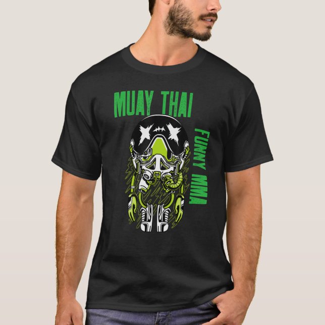 Camiseta Alienígena Grande Muay Thai, Mma, Greve, Jiu Jitsu (Frente)