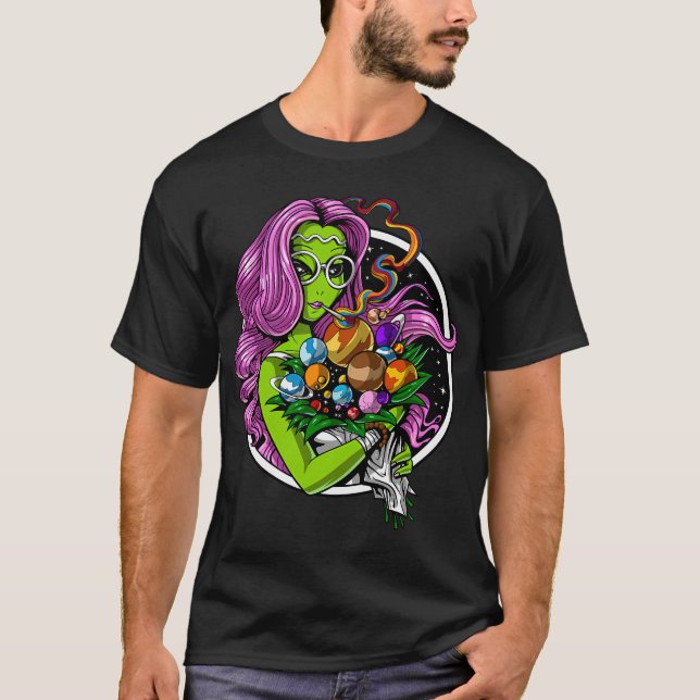 Camiseta Alienígena Hippie Doidão (Frente)