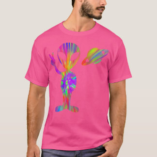 Camiseta Alienígena Hippie Saturn Silhouette I Aliens Ufo R