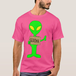 Camiseta Alienígena Hitchhiking Para Arizona De Sedona